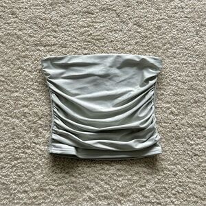 Edikted Shiny Green Cinched Tube Top